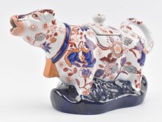 EARLY 20TH CENTURY CHINESE IMARI TEAPOT IN FORM OF A COW