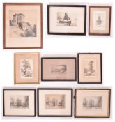 A. E. BORTHWICK (1871-1955) - NINE EARLY 20TH CENTURY ETCHINGS ON PAPER