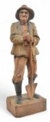 20TH CENTURY GERMAN BLACK FOREST FOLK ART WOODEN CARVING OF FIGURE