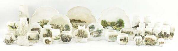 WIRTH'S GLASS - COLLECTION OF APPROX. 37 PIECES OF OPAQUE OPAL SOUVENIR TOURIST GLASSWARE