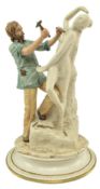 ITALIAN CAPODIMONTE FIGURINE BY SANDRO MAGGIONI - THE SCULPTOR