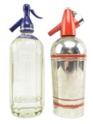 TWO VINTAGE MID CENTURY SODA SYPHON BOTTLES, ONE BRITVIC