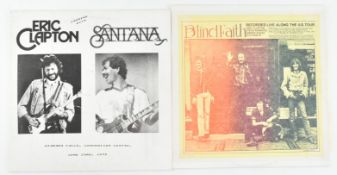 BOOTLEGS - BLIND FAITH / ERIC CLAPTON & SANTANA - VINYL RECORDS
