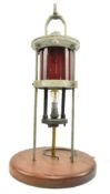 VINTAGE 20TH CENTURY UPCYCLED PUMP TOP LAMP LIGHT