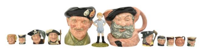 ROYAL DOULTON - COLLECTION OF CERAMIC CHARACTER JUGS & FIGURINES