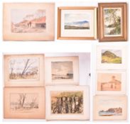 A. E. BORTHWICK (1871-1955) - APPROX. 10 WATERCOLOUR & PENCIL PAINTINGS