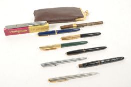 COLLECTION OF VINTAGE 20TH CENTURY FOUNTAIN WRITING PENS