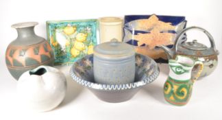 COLLECTION OF ASSORTED MID CENTURY STUDIO POTTERY