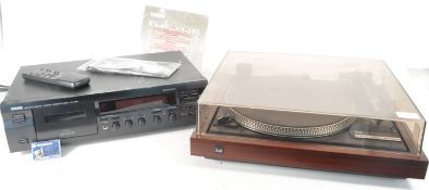 SELECTION OF HI FI - DUAL RECORD PLAYER & YAMAHA CASSETTE DECK