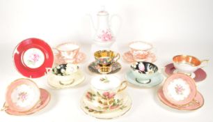 COLLECTION OF VINTAGE 20TH CENTURY PORCELAIN CUPS & SAUCERS