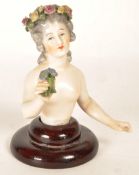 EARLY 20TH CENTURY GERMAN PORCELAIN HALF DOLL