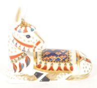 ROYAL CROWN DERBY - 21ST CENTURY BONE CHINA DONKEY PAPERWEIGHT