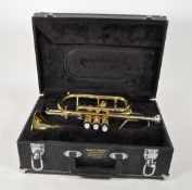 JOHN H. PACKER - LATE 20TH CENTURY CASED BRASS JUPITER CORNET