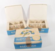 BABYCHAM - THREE 1970S VINTAGE PARTY PACKS OF SIX DRINKING GLASSES