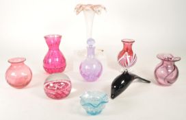 COLLECTION OF LATE 20TH CENTURY STUDIO GLASS PIECES