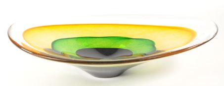 21ST CENTURY TEIGN VALLEY SATURN ART GLASS CENTREPIECE BOWL
