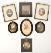 COLLECTION OF 19TH / 20TH CENTURY FRAMED MINIATURE PORTRAITS