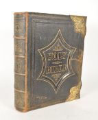 19TH CENTURY HARDBACK LEATHER BOUND FAMILY BIBLE