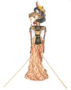 EARLY 20TH CENTURY BURMESE WOODEN STICK PUPPET