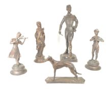 COLLECTION OF ASSORTED BRONZE STATUES