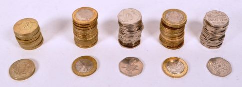 COLLECTION OF BRITISH £2 & 50P COINS