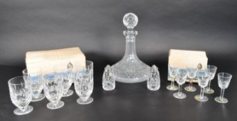 WATERFORD CRYSTAL, IRELAND - LISMORE CRYSTAL GLASSES & DECANTER