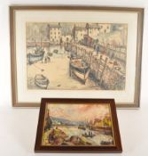F. POGGIO - TWO LATE 20TH CENTURY MIXED MEDIA ARTWORKS