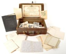 SUITCASE OF 20TH CENTURY EPHEMERA, PHOTOGRAPHS AND PERSONAL EFFECTS