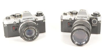 OLYMPUS - TWO 1980S OM10 35MM SLR CAMERAS