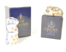 ROYAL CROWN DERBY - LATE 20TH CENTURY BONE CHINA PAPERWEIGHTS
