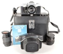 LATE 20TH CENTURY PRAKTICA MTL 3 CAMERA WITH TWO LENSES