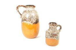 SCHEURICH KERAMIK - TWO W. GERMAN CERAMIC POTTERY VASES