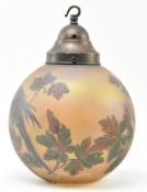MANNER OF HANDEL GLASS GLOBE PENDANT GLASS LAMPSHADE