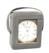 PRIMAVESI BROS - EARLY 20TH CENTURY BRASS TRAVEL CLOCK