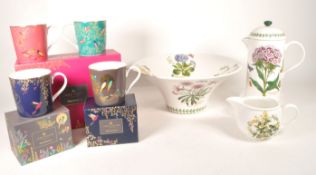 LATE 20TH / 21ST CENTURY PORTMEIRION BOTANIC GARDEN PIECES AND MUGS