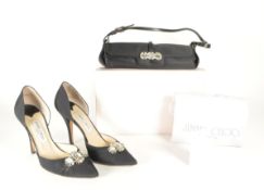 JIMMY CHOO - VINTAGE HIGH HEEL SHOES WITH MATCHING CLUTCH BAG