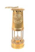 E THOMAS & WILLIAMS - EARLY 20TH CENTURY BRASS CAMBRIAN MINERS LAMP
