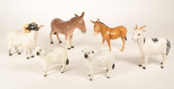 BESWICK - COLLECTION OF CHINA FARMYARD ANIMALS