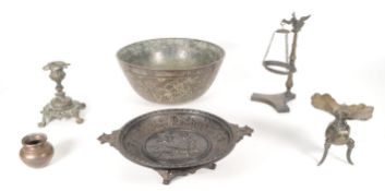 COLLECTION OF 20TH CENTURY ASSORTED BRONZE AND BRASS PIECES