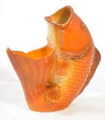 VINTAGE 20TH CENTURY FLOOR STANDING KOI FISH GLUG JUG