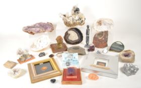NATURAL HISTORY - COLLECTION OF FOSSILS, GEMSTONES AND GEODES