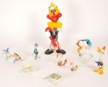 COLLECTION OF ITALIAN LATE 20TH CENTURY STUDIO GLASS PIECES