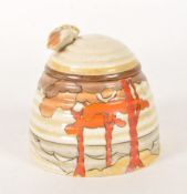 CLARICE CLIFF - BIZARRE - EARLY 20TH CENTURY CERAMIC HONEY POT