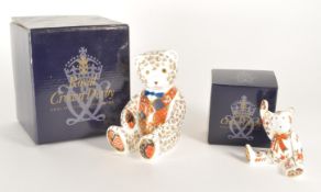 ROYAL CROWN DERBY - LATE 20TH CENTURY BONE CHINA PAPERWEIGHTS