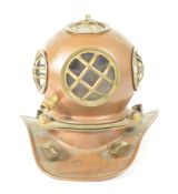 20TH CENTURY BRASS & COPPER DIVER'S HELMET