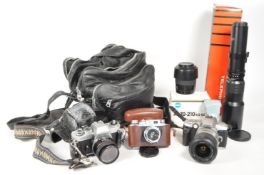 COLLECTION OF VINTAGE 35MM CAMERAS & ACCESSORIES