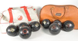 THOMAS TAYLOR - TWO SETS OF VINTAGE LAWN BOWLS