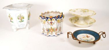 COLLECTION OF 19TH AND 20TH CENTURY FRENCH CERAMICS AND PORCELAIN