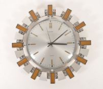METAMEC, ENGLAND - RETRO MID CENTURY QUARTZ WALL CLOCK