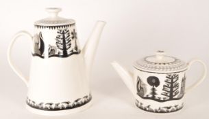 ROYAL WORCESTER CROWN WARE - COFFEE / TEA POT BY SCOTTIE WILSON